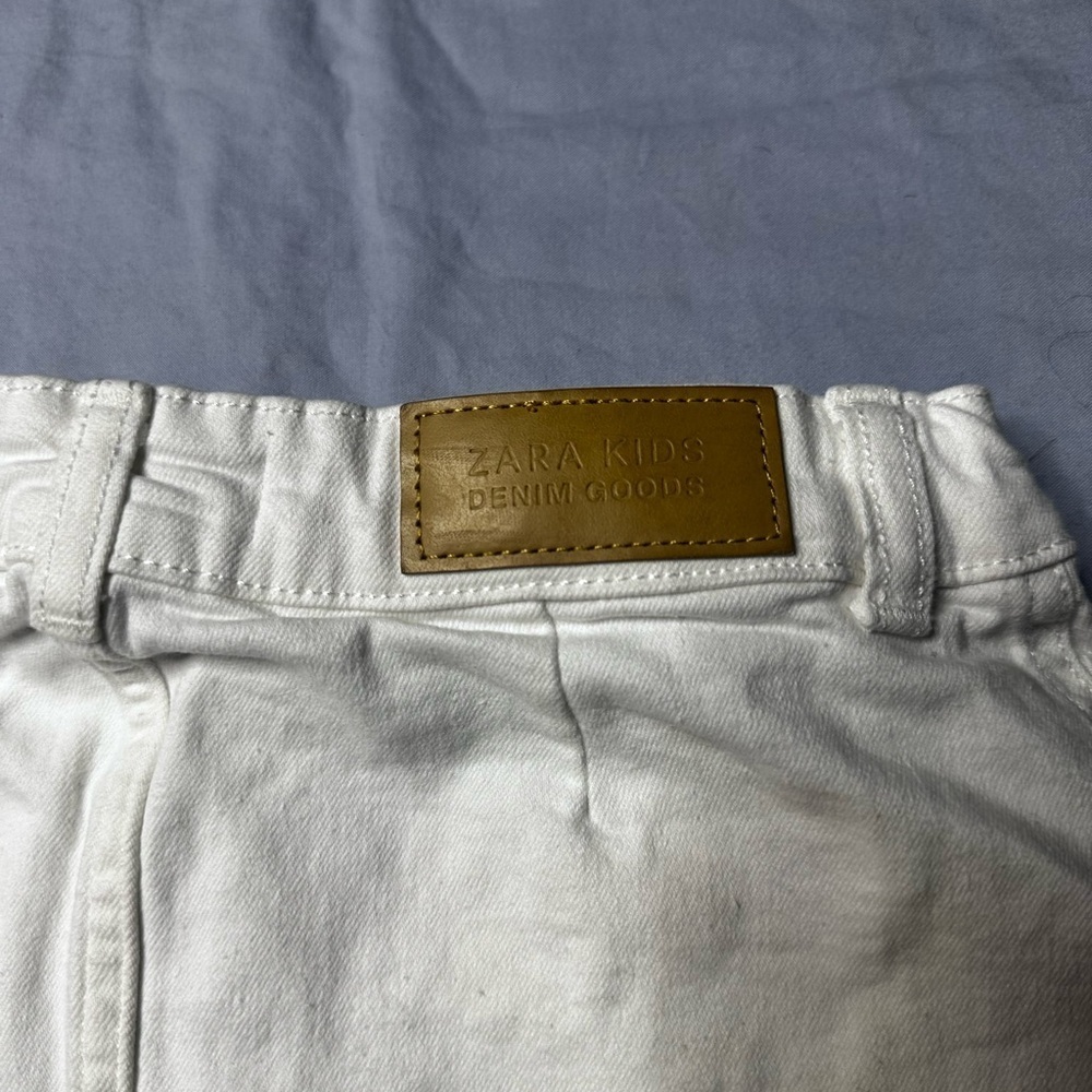 Zara Kids White Button-Front Mini Skirt - Picture 6 of 6